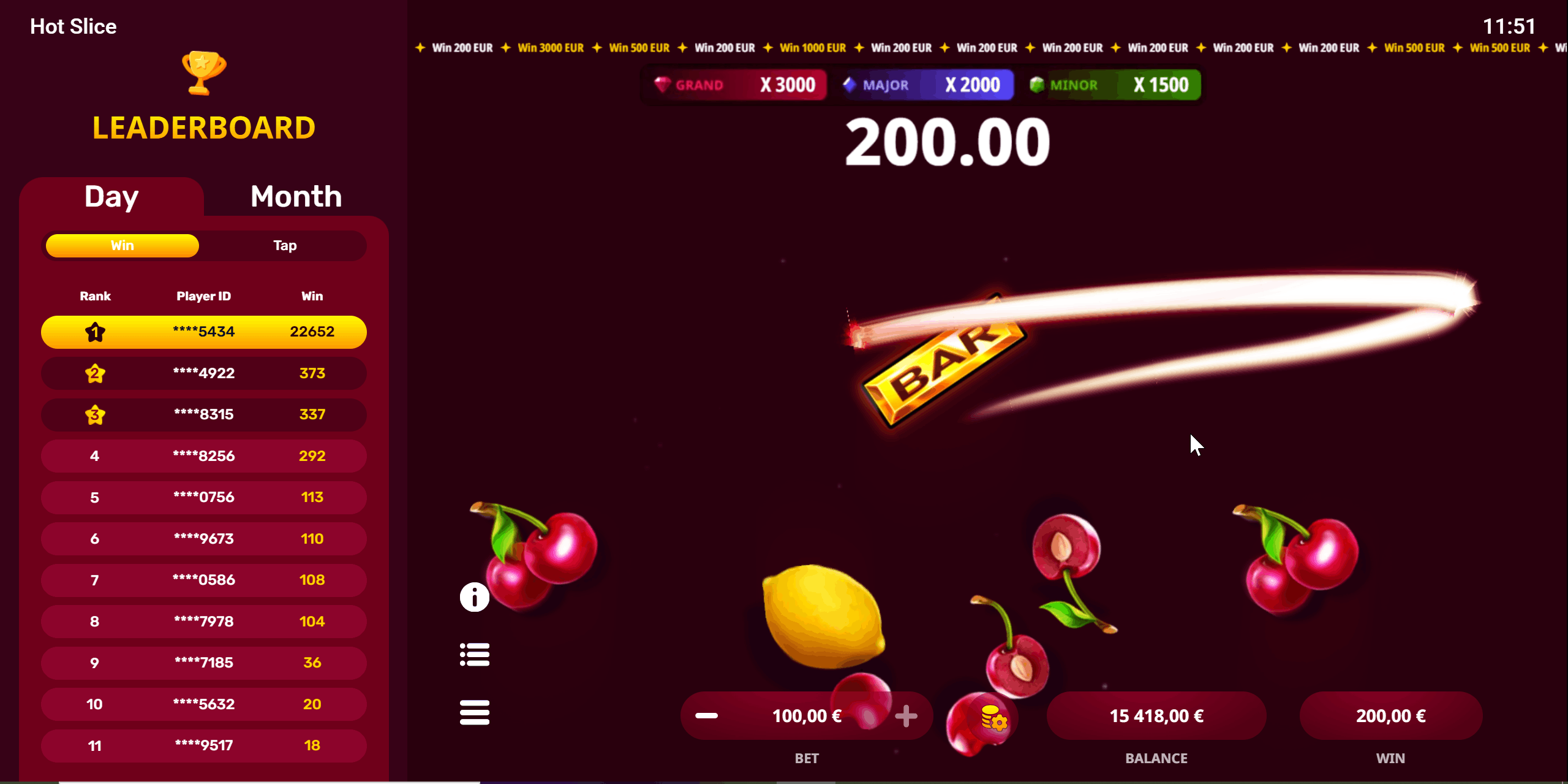 hot slice slot — banner principale su ExciteWin Casino